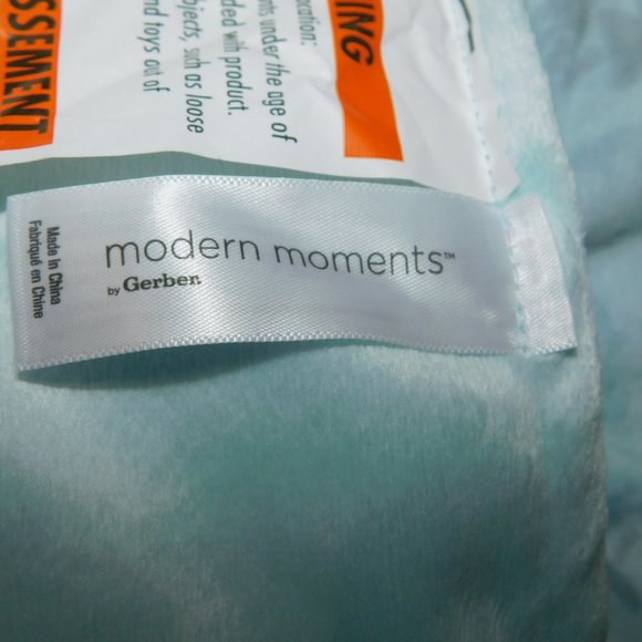 Modern Moments by Gerber Blue White Raccoon Security Blanket - Picture 5 of 6